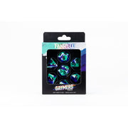 Fanroll: 16mm Pride Sharp Edge Silicone Rubber Poly Dice Set: Gay Men