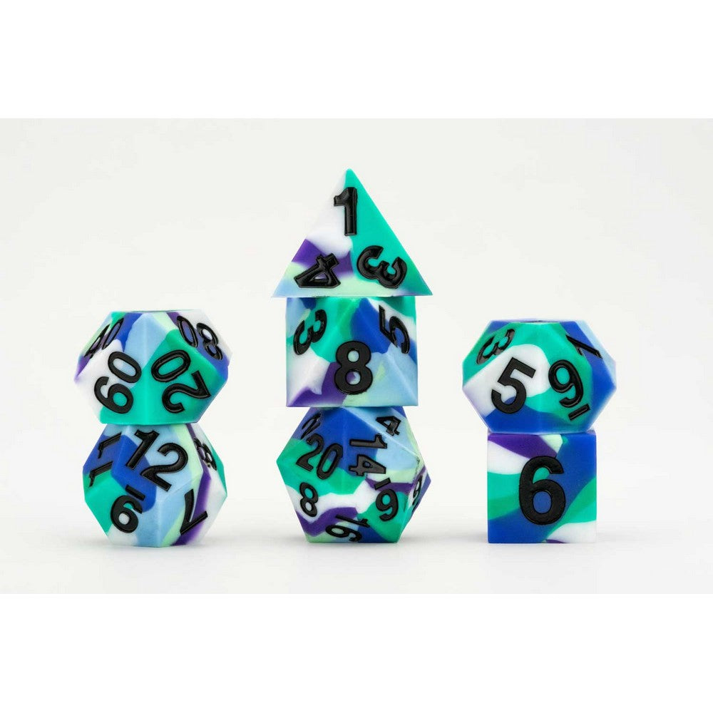 Fanroll: 16mm Pride Sharp Edge Silicone Rubber Poly Dice Set: Gay Men