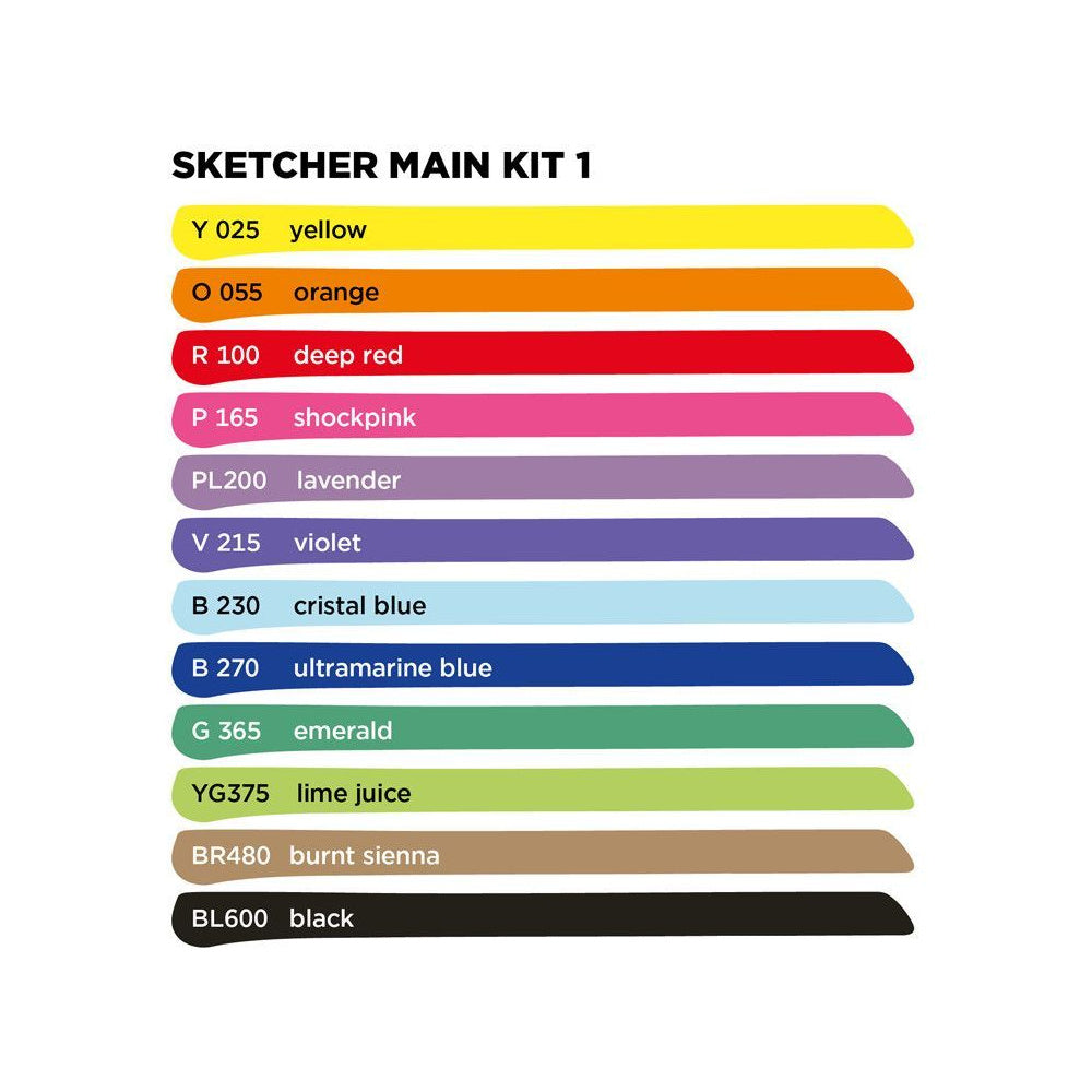 Molotow - Markers - Sketcher - Set 12 Pcs Main Kit 1