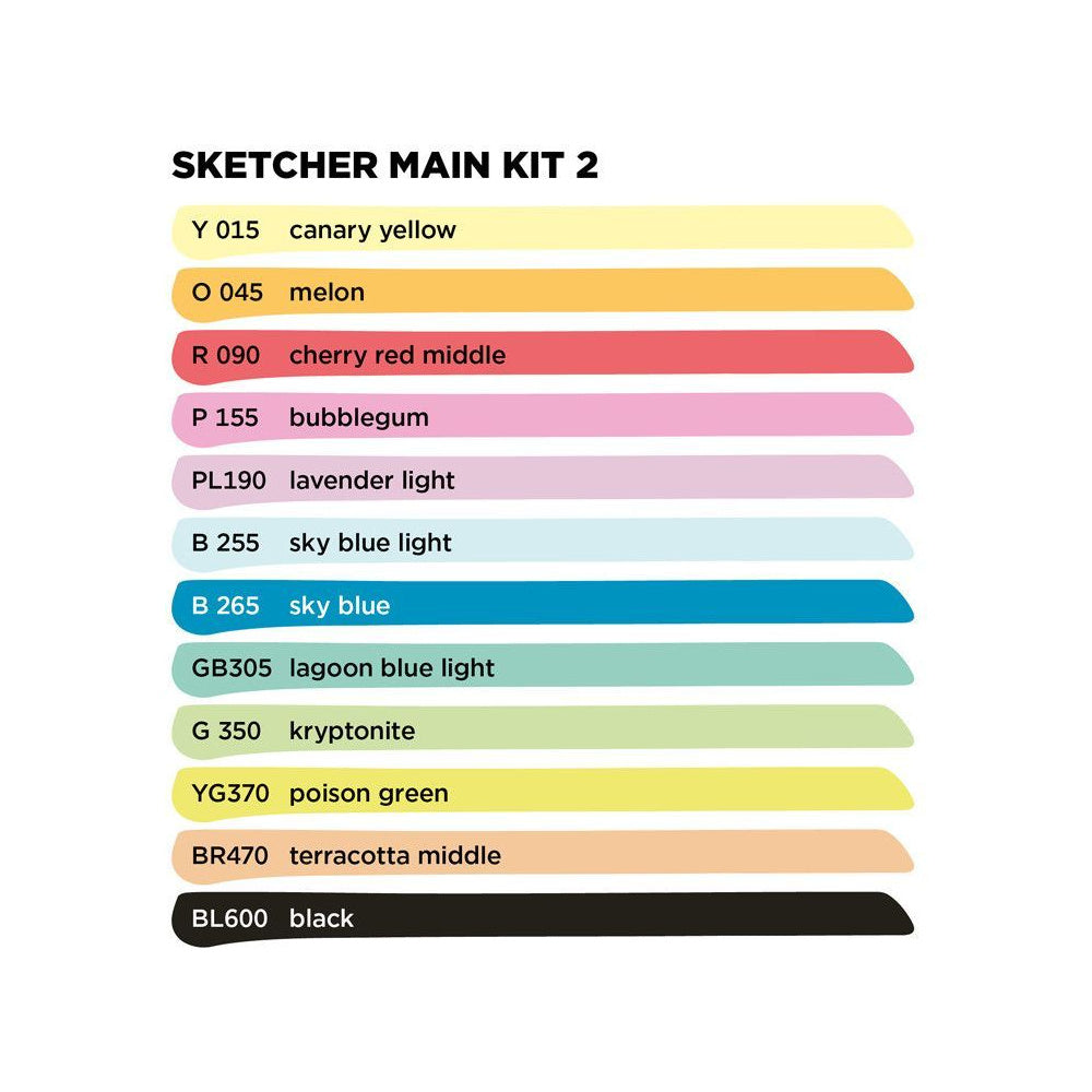 Molotow - Markers - Sketcher - Set 12 Pcs Main Kit 2