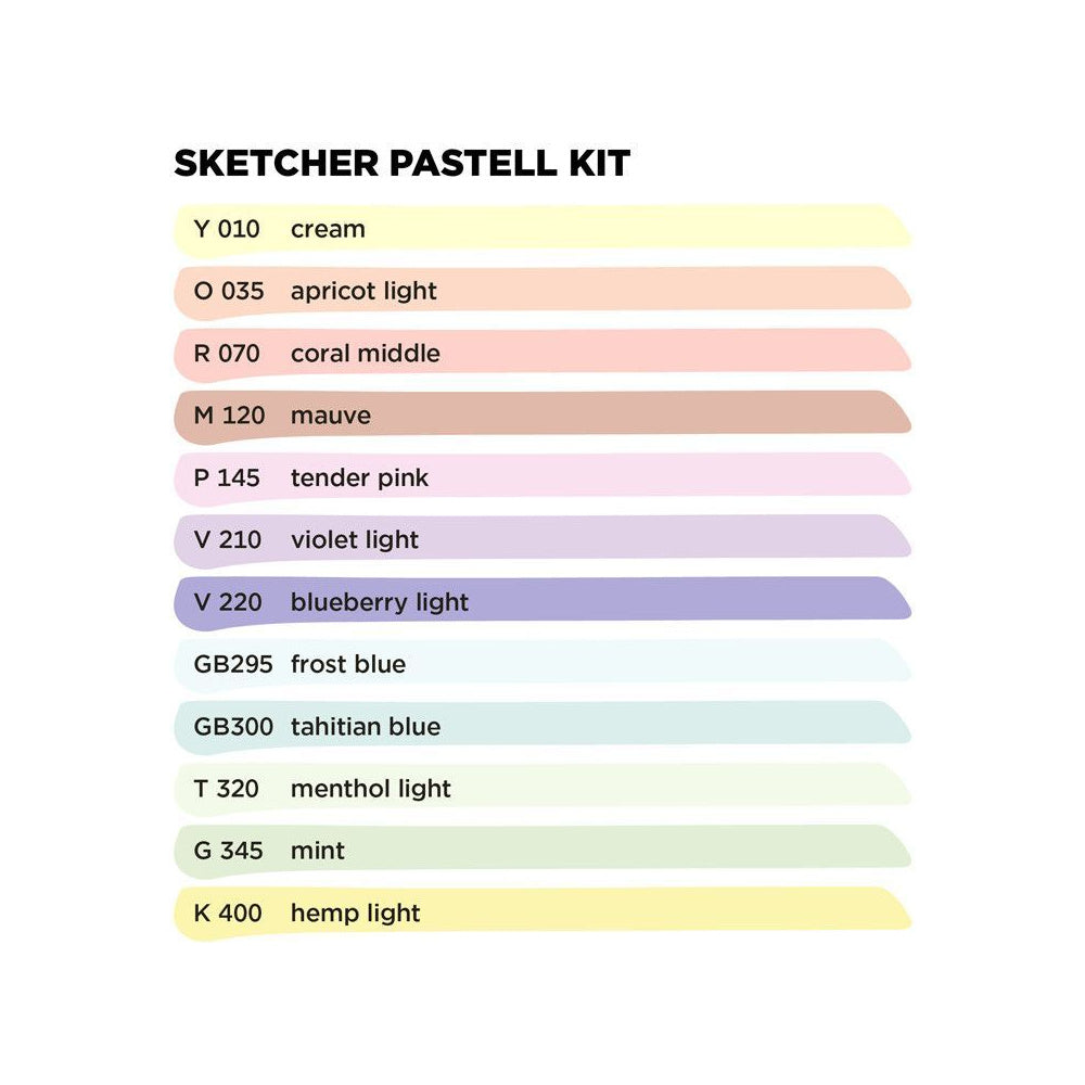 Molotow - Markers - Sketcher - Set 12 Pcs Pastel Kit