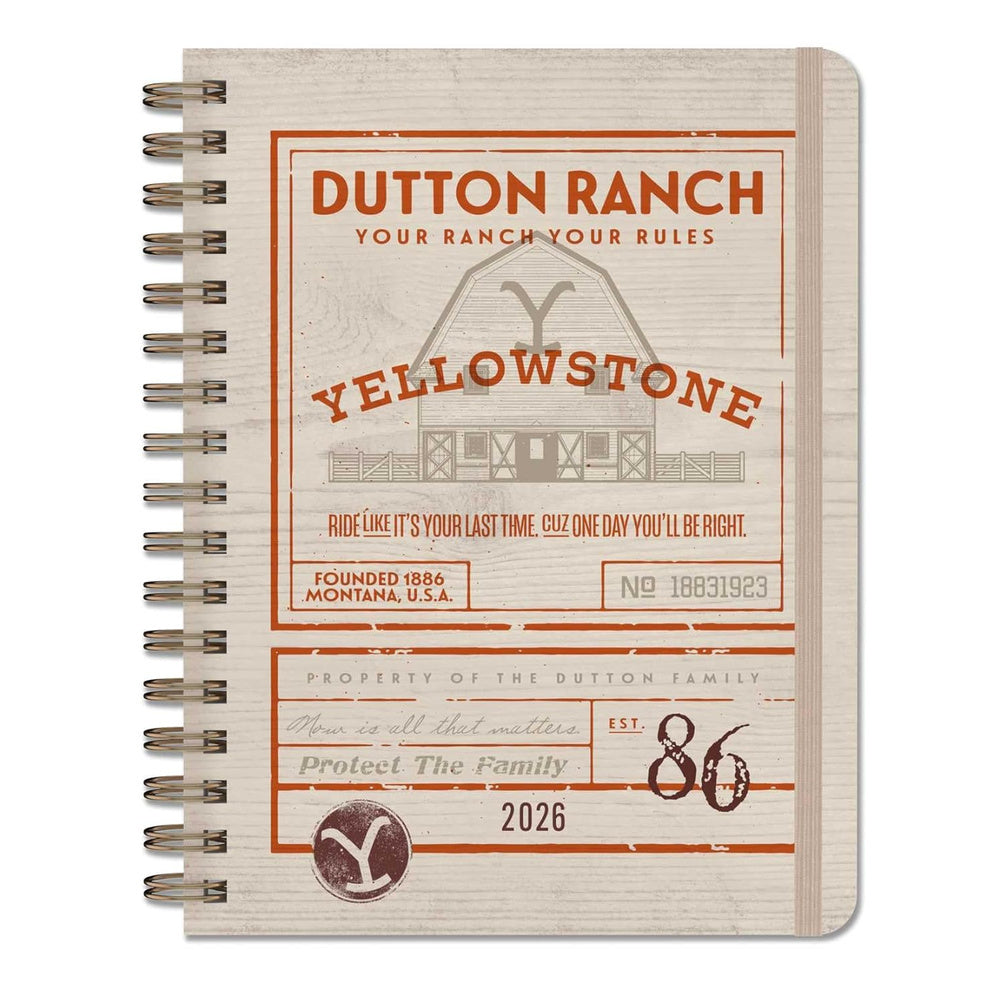 2026 Yellowstone: The Dutton Ranch 13-Month Weekly Planner