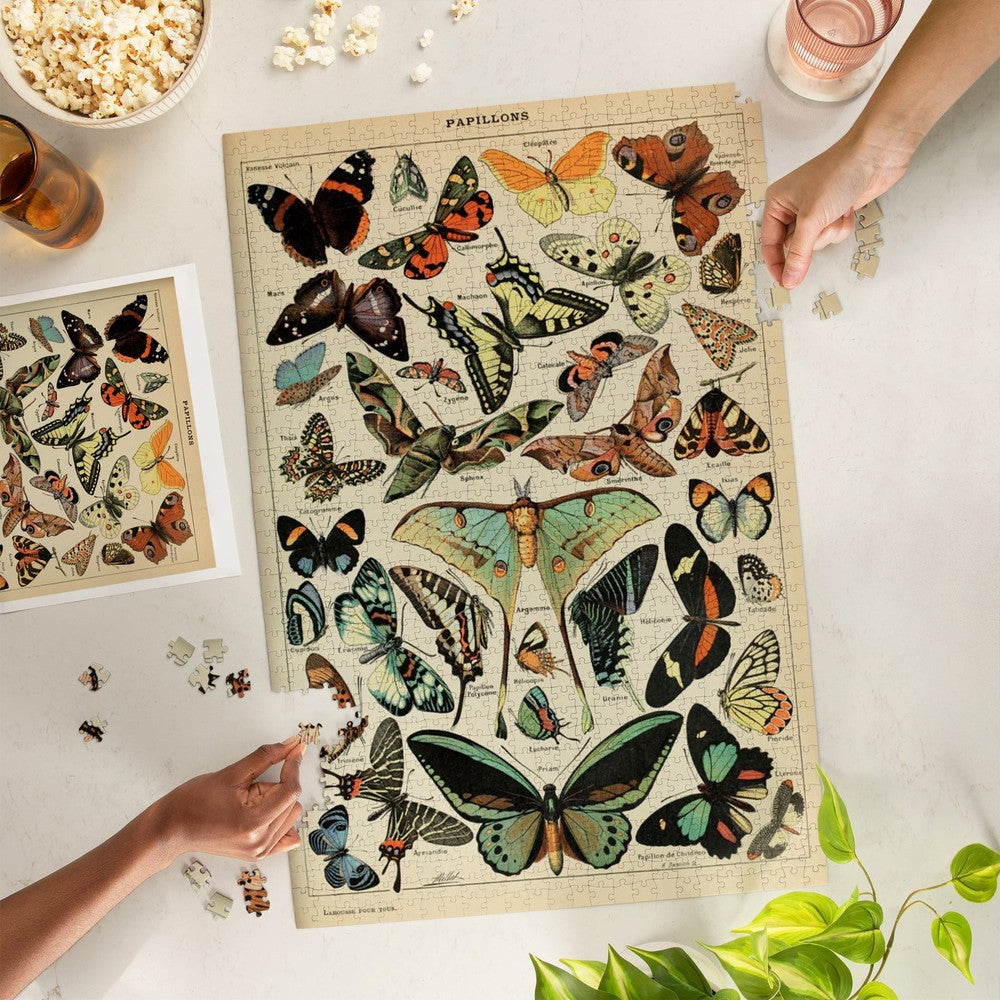1000 Piece Puzzle Butterflies C Vintage