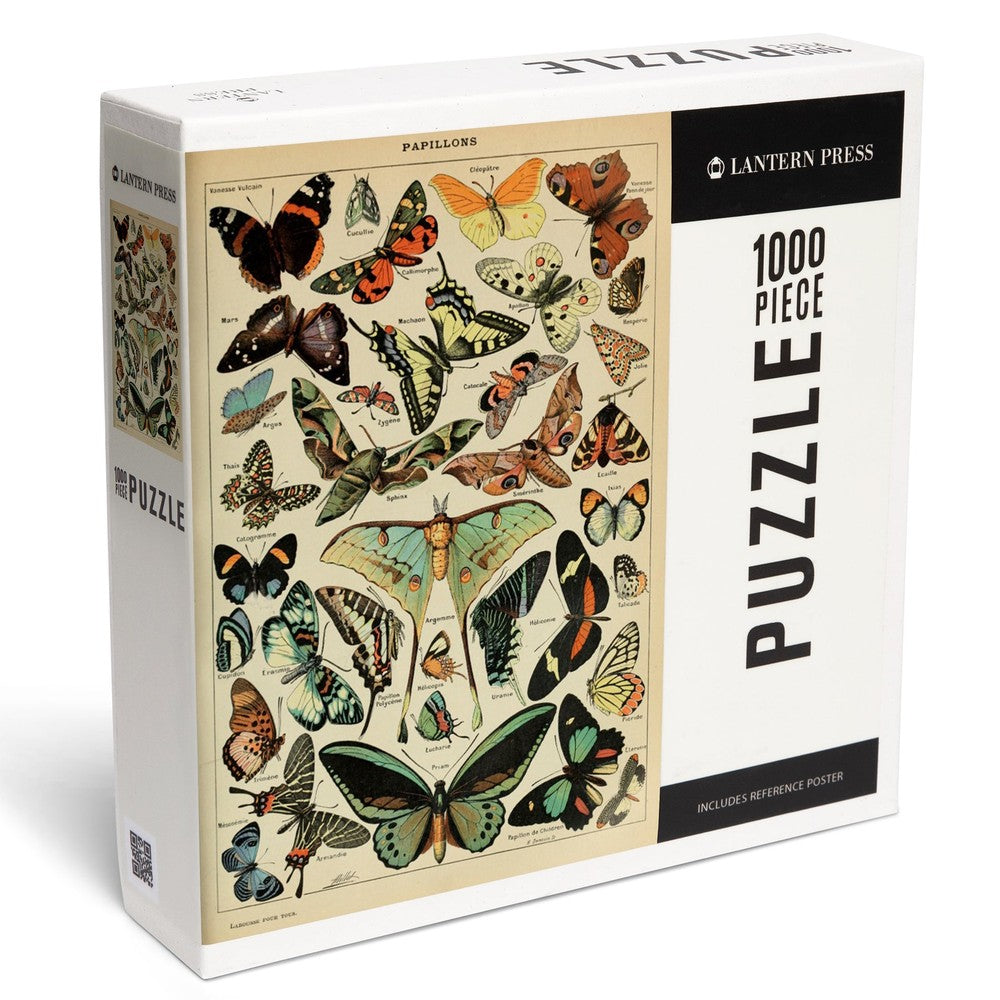 1000 Piece Puzzle Butterflies C Vintage