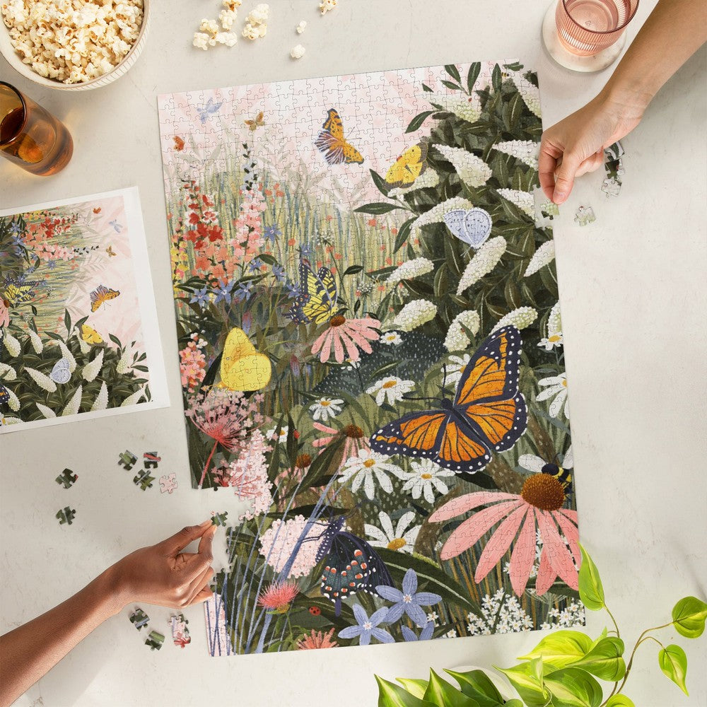 1000 Piece Puzzle Butterfly Garden Paste