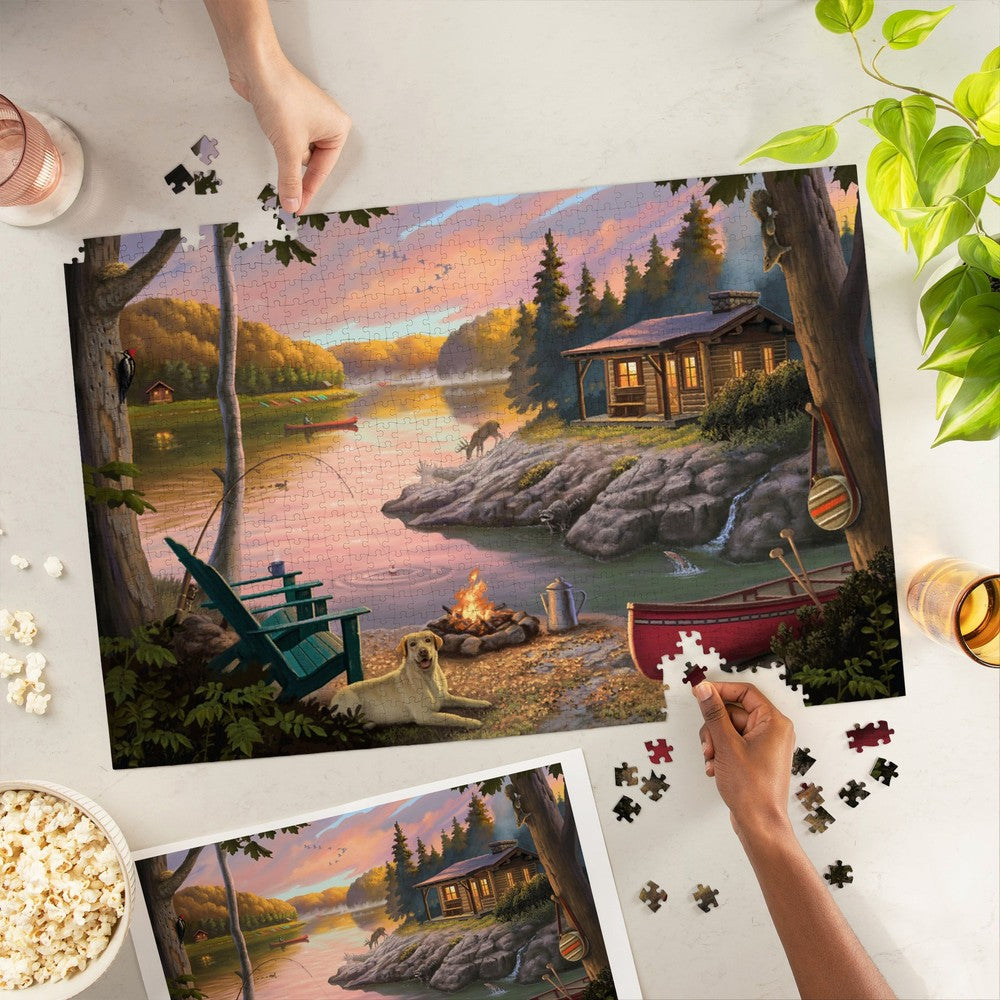 1000 Piece Puzzle Lake Living