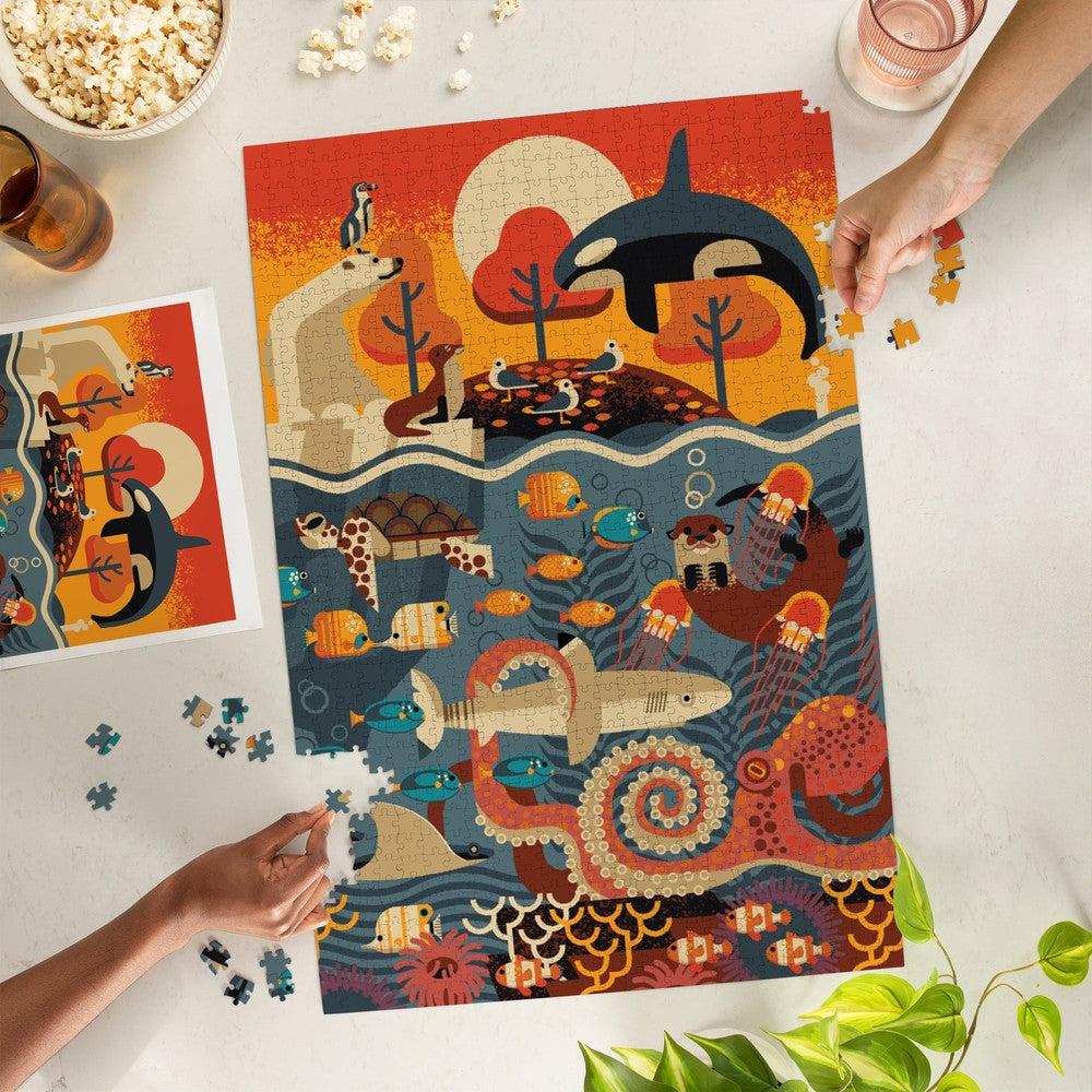 1000 Piece Puzzle Marine Animals GeoTxtr