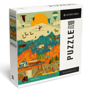1000 Piece Puzzle Mountain Geometric