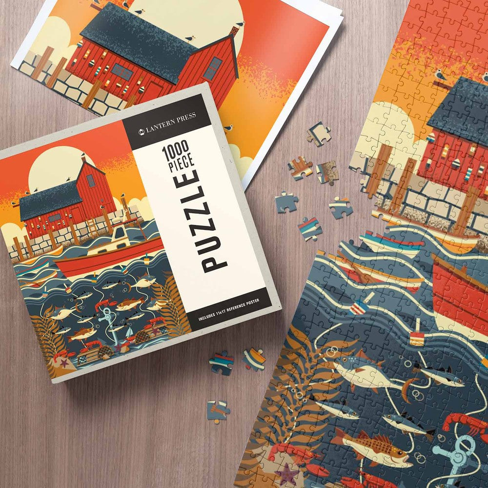 1000 Piece Puzzle Nautical Geometric