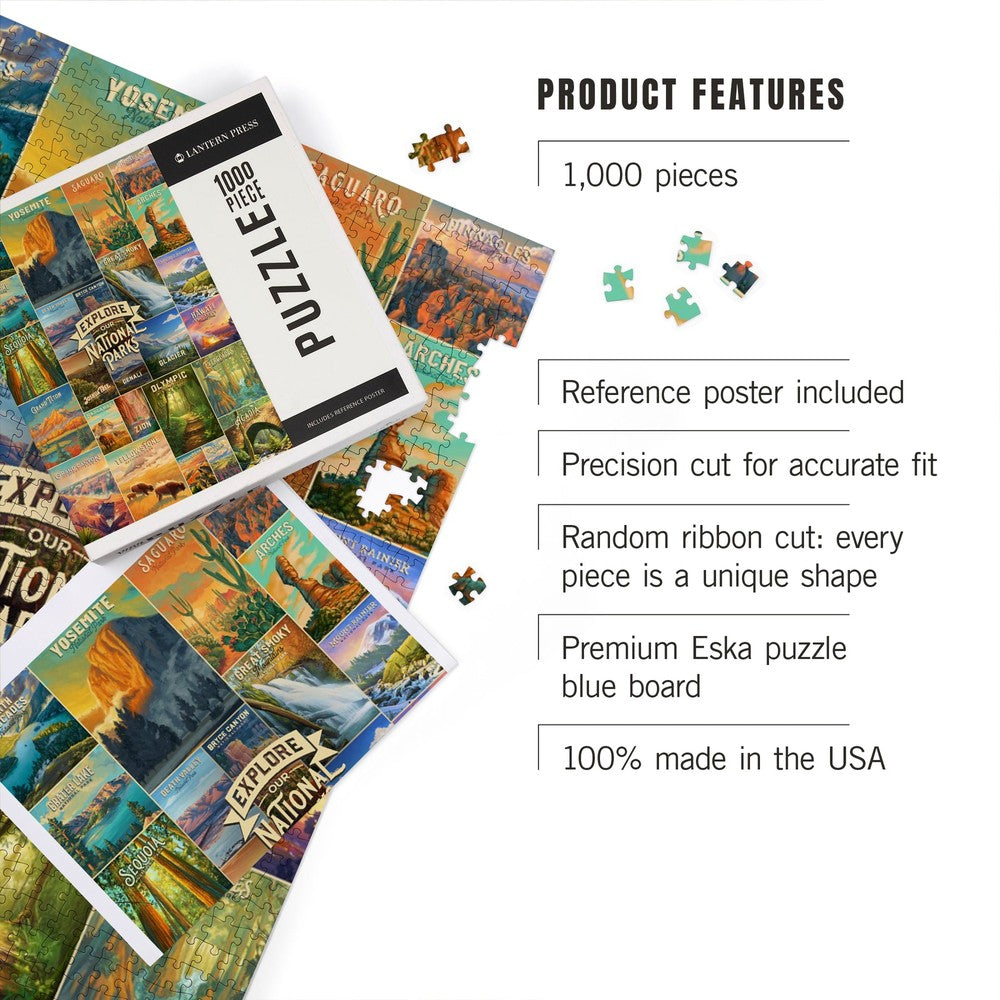 1000 Piece Puzzle Oil Painting National
