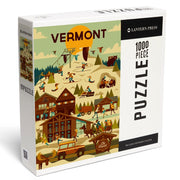 1000 Piece Puzzle Ski Resort Geometric