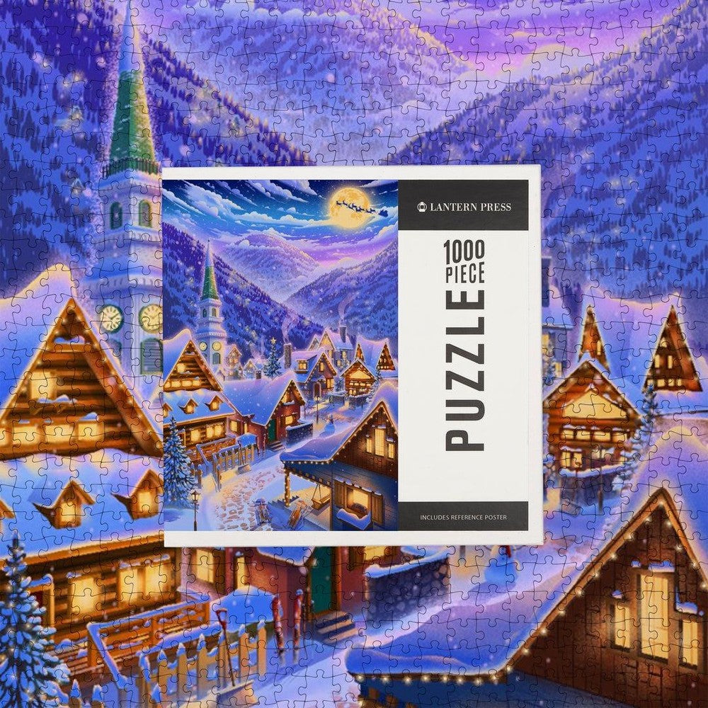 1000 Piece Puzzle Sleepy Winter Village