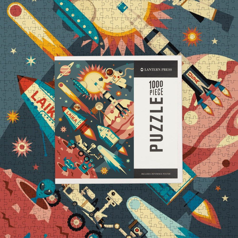 1000 Piece Puzzle Space Geometric