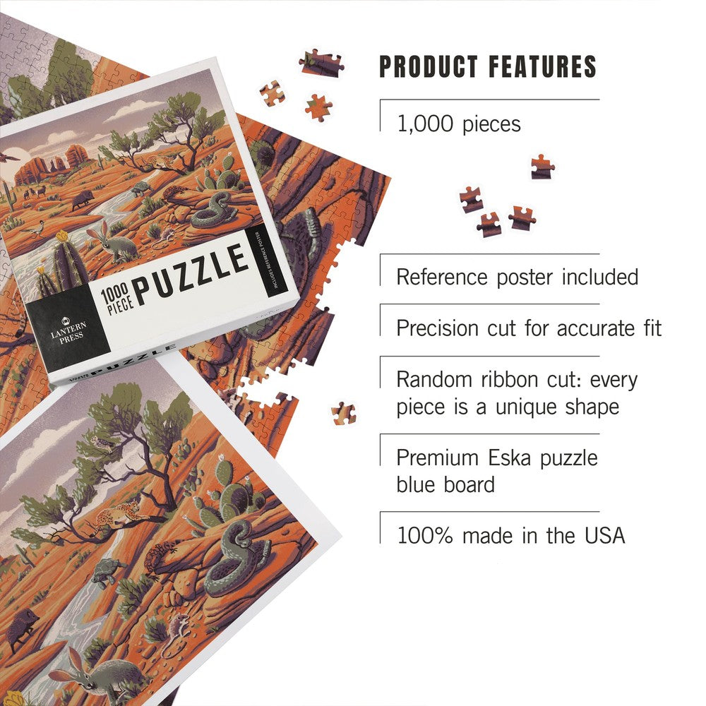 1000 Piece Puzzle Wildlife Utopia Desert