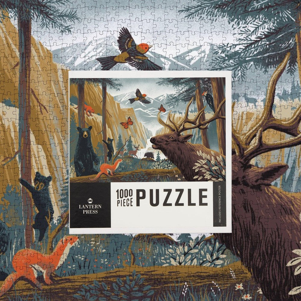 1000 Piece Puzzle Wildlife Utopia Forest