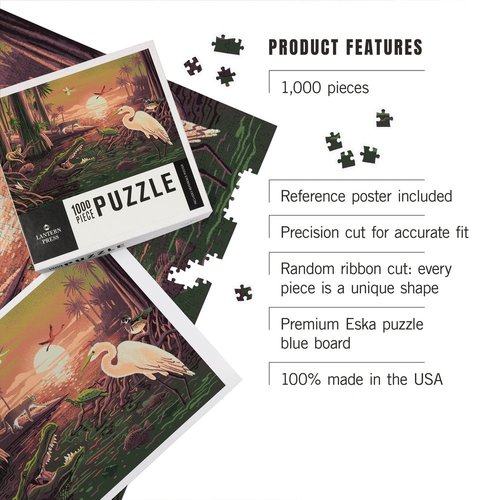 1000 Piece Puzzle Wildlife Utopia Marshl