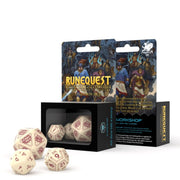 RuneQuest Beige & Burgundy Exp. Dice