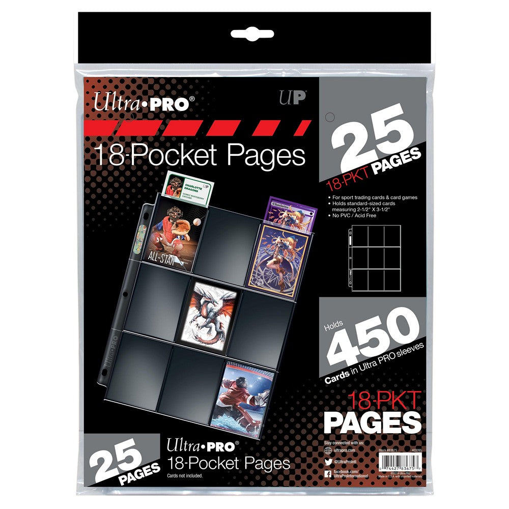 Ultra Pro: UP83675 Ultra PRO Silver Series 18-Pocket Pages (25 count retail pack)