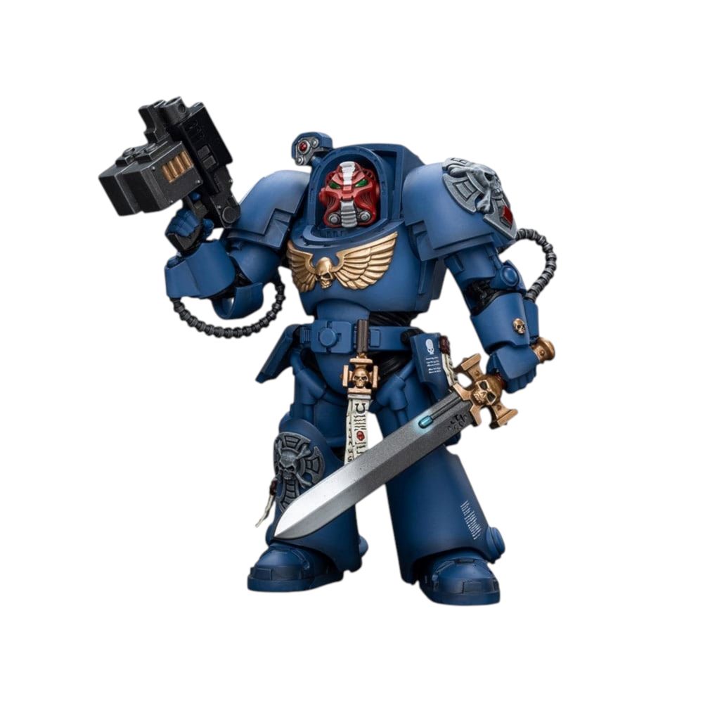 Warhammer Collectibles: 1/18 Scale Ultramarines Terminator Squad Sergeant with Power Sword