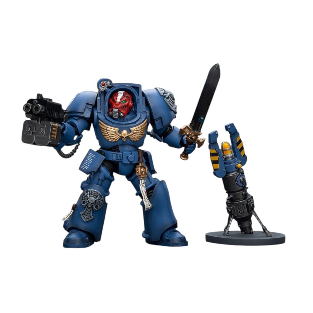 Warhammer Collectibles: 1/18 Scale Ultramarines Terminator Squad Sergeant with Power Sword