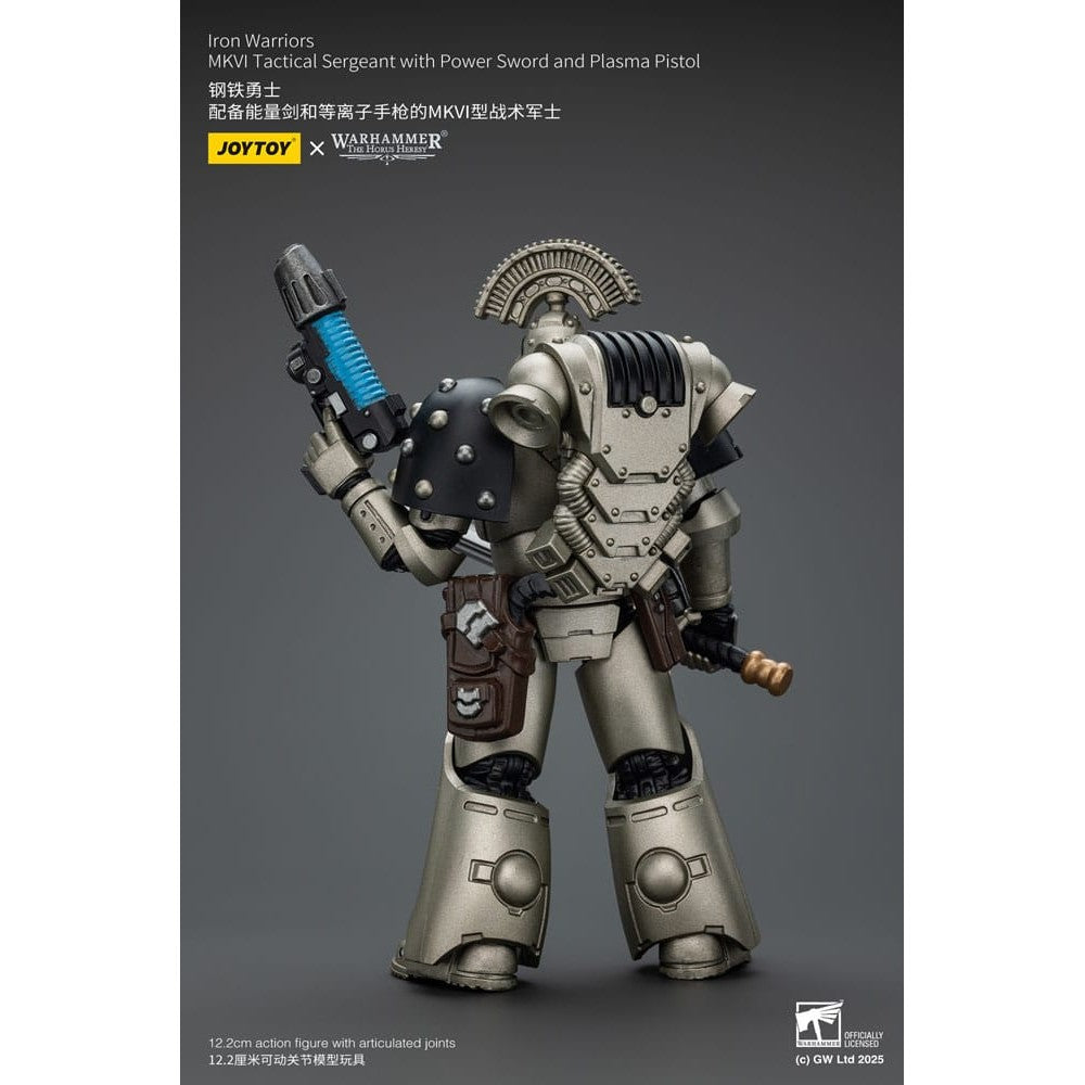Warhammer Collectibles: 1/18 Scale Iron Warriors MKVI Tactical Sergeant with Power Sword