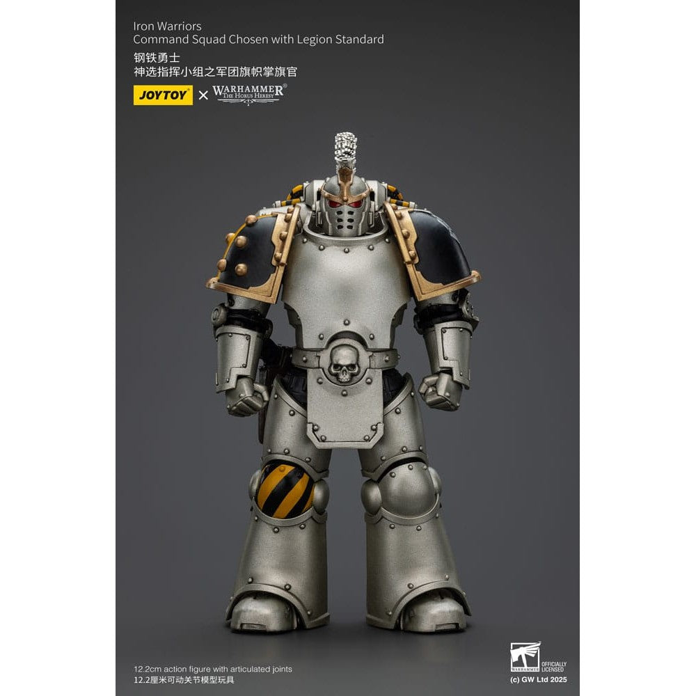 Warhammer Collectibles: 1/18 Scale Iron Warriors Command Squad Chosen with Legion Standard