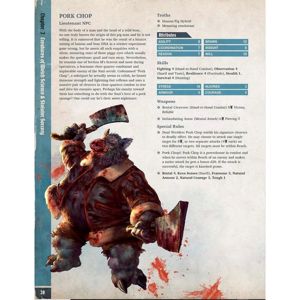 Achtung! Cthulhu 2d20 RPG - Horrors of the Secret War