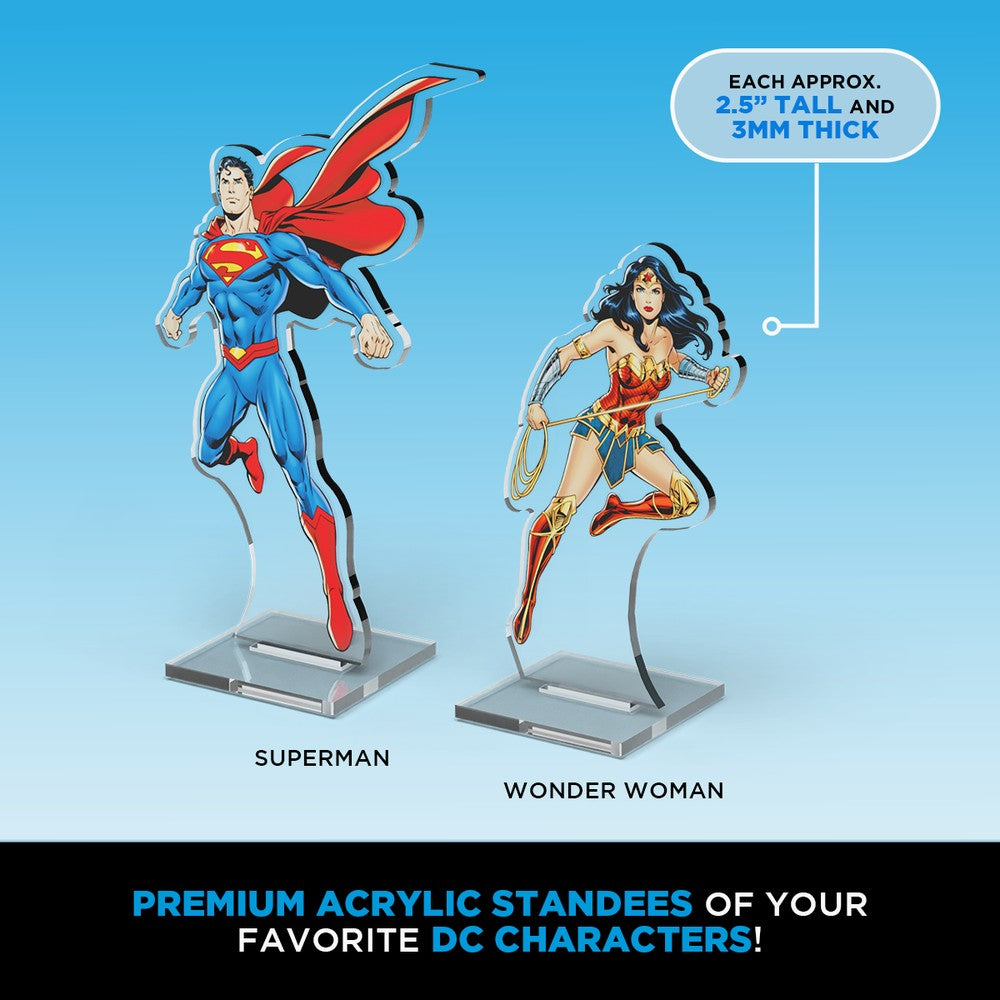 Cryptozoic: DC 2DZ Acrylic Standees: Pack 2 (Superman - Wonder Woman - Aquaman - Cyborg)
