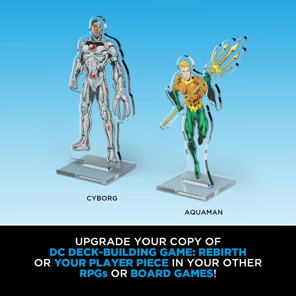Cryptozoic: DC 2DZ Acrylic Standees: Pack 2 (Superman - Wonder Woman - Aquaman - Cyborg)