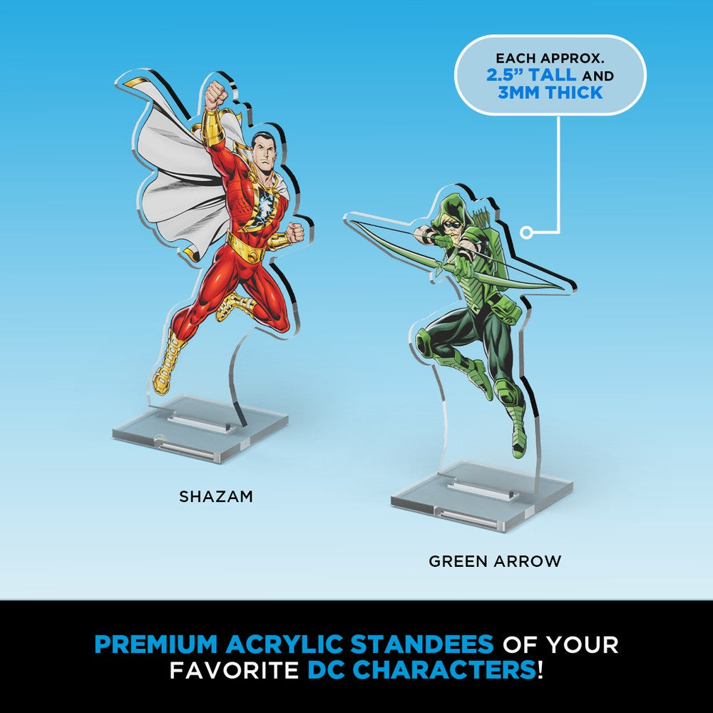 Cryptozoic: DC 2DZ Acrylic Standees: Pack 3 (Shazam! - Green Arrow - Black Canary - Zatanna)