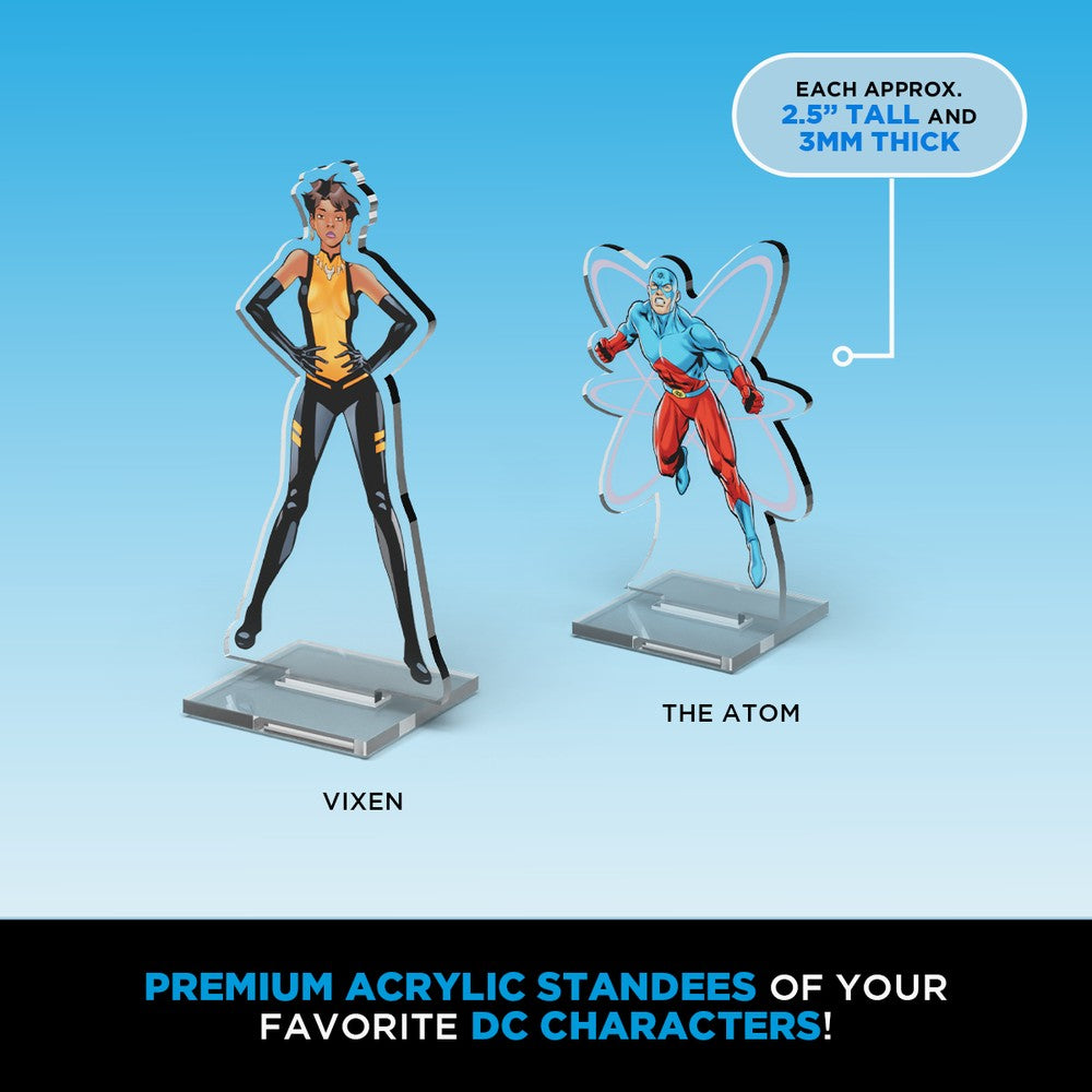 Cryptozoic: DC 2DZ Acrylic Standees: Pack 4 (Oversized Darkseid - The Atom - Vixen)