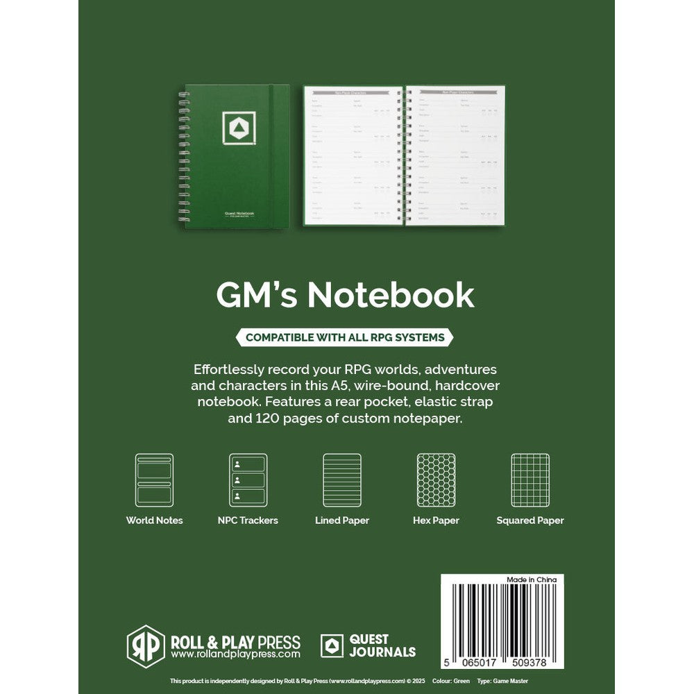 Game Master's Quest Journal - Wild Green