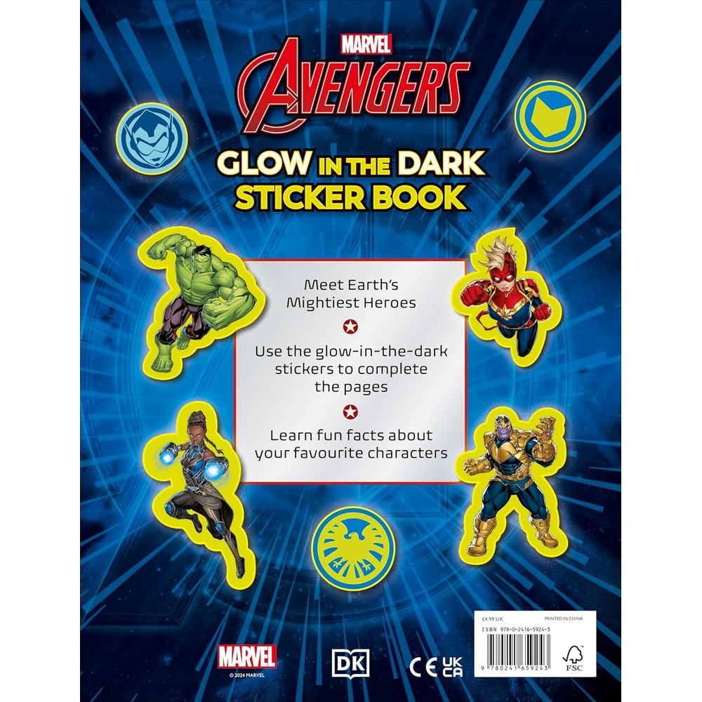 Marvel Avengers Glow in the Dark Sticker