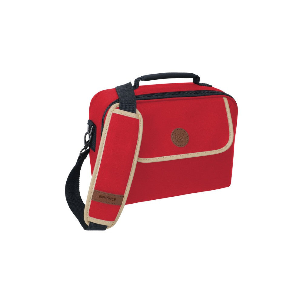 ENHANCE Designer Edition Compact Small Trading Card Bag w/ Customizable Interior & Strap - Red