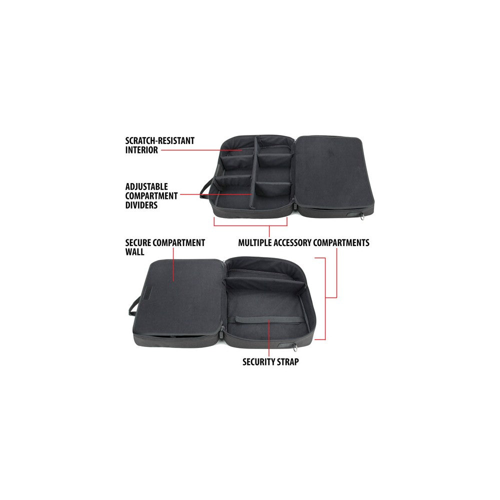 USA GEAR Xbox One / Xbox 1 X Travel Case Console with Storage - Black