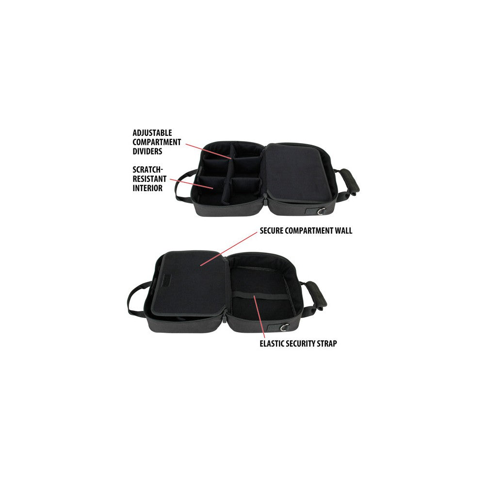 USA Gear Nintendo Switch and Accessory Case with Shoulder Strap - Black