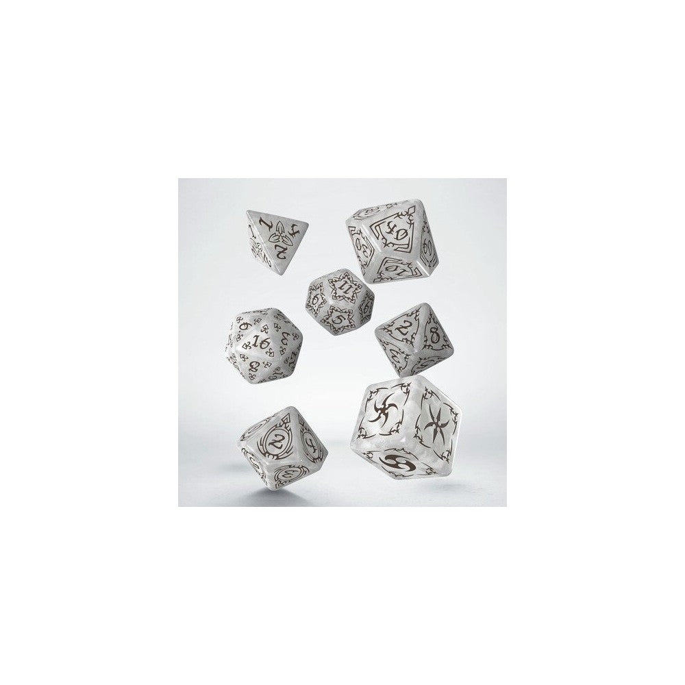 Q Workshop - Tribal - Pearl & Brown Dice Set
