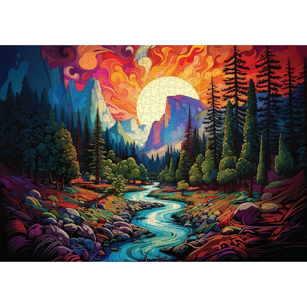 Trippy Puzzles - 1000 Piece Jigsaw Chromatic Cliffs