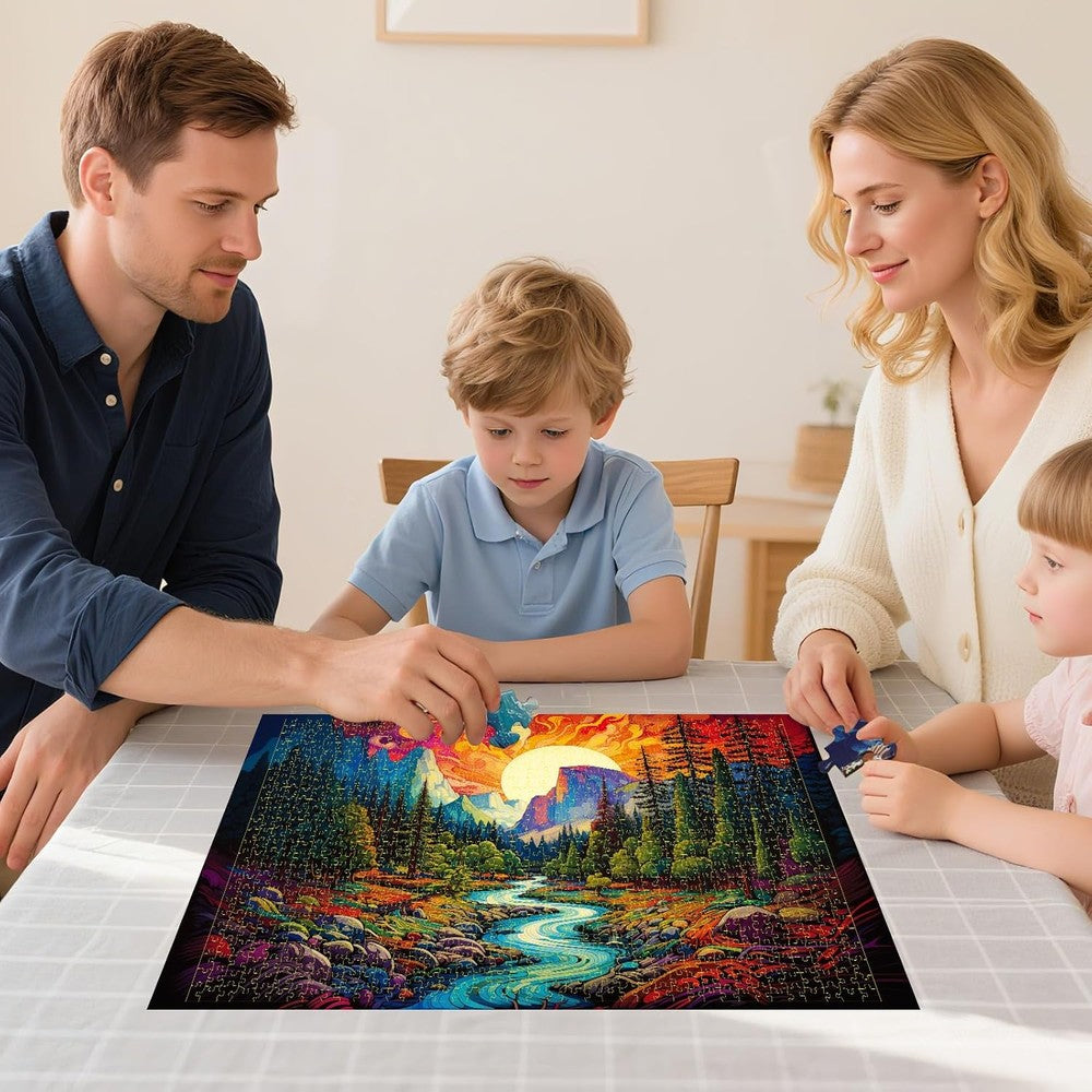 Trippy Puzzles - 1000 Piece Jigsaw Chromatic Cliffs