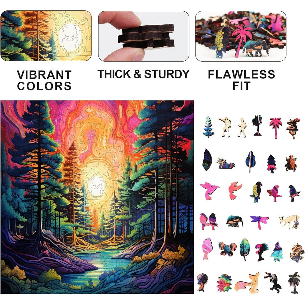Trippy Puzzles - 300 Pce Wood Jigsaw Trippy Timber