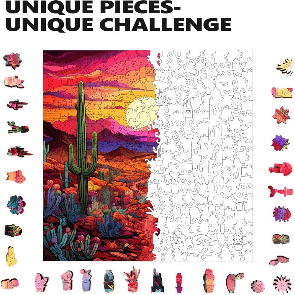 Trippy Puzzles - 300 Pce Wood Jigsaw Desert Daze