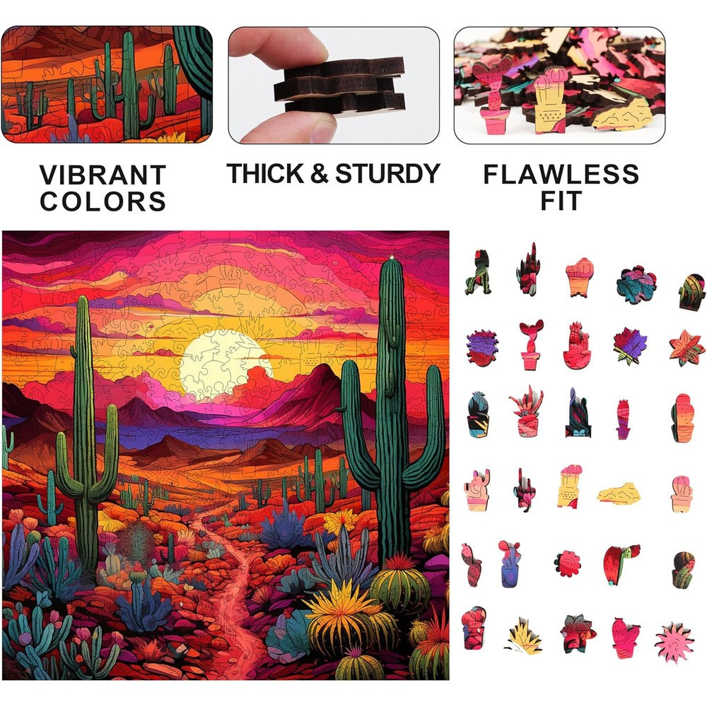 Trippy Puzzles - 300 Pce Wood Jigsaw Desert Daze