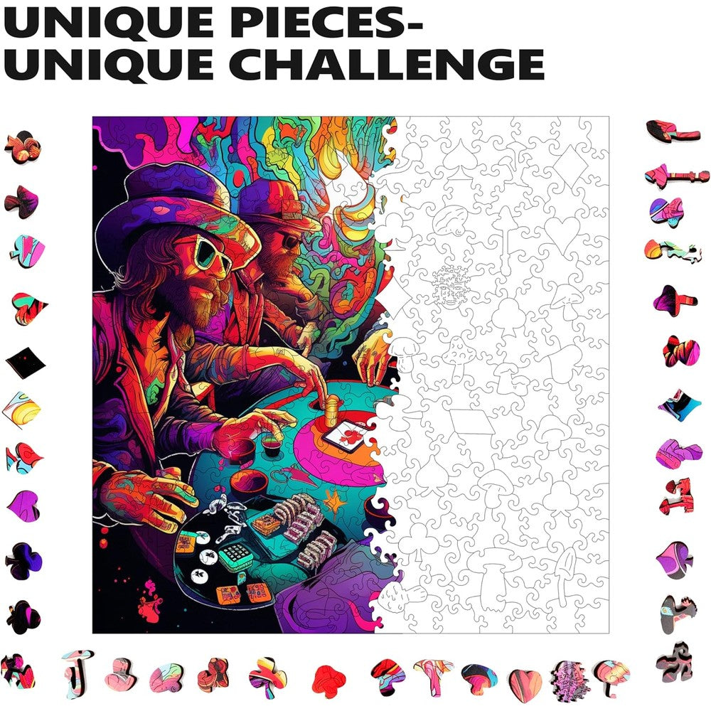 Trippy Puzzles - 300 Pce Wood Jigsaw Poker Palooza