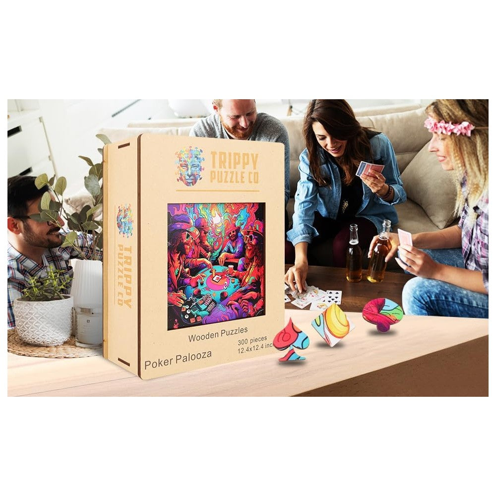 Trippy Puzzles - 300 Pce Wood Jigsaw Poker Palooza