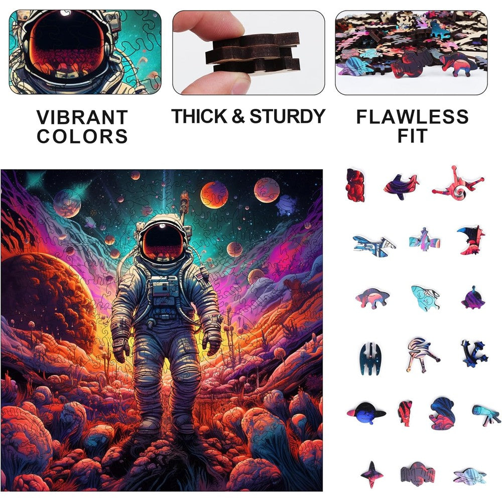 Trippy Puzzles - 300 Pce Wood Jigsaw Galactic Groove