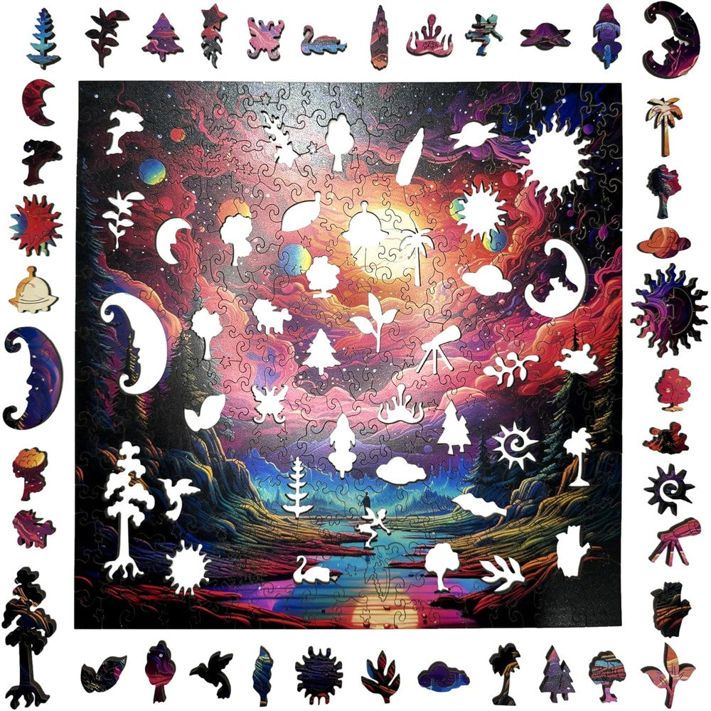 Trippy Puzzles - 300 Pce Wood Jigsaw Cosmic Canvas