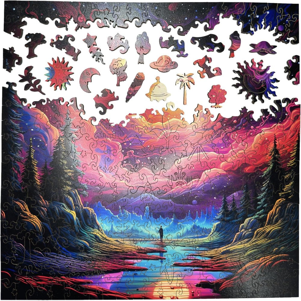Trippy Puzzles - 300 Pce Wood Jigsaw Cosmic Canvas