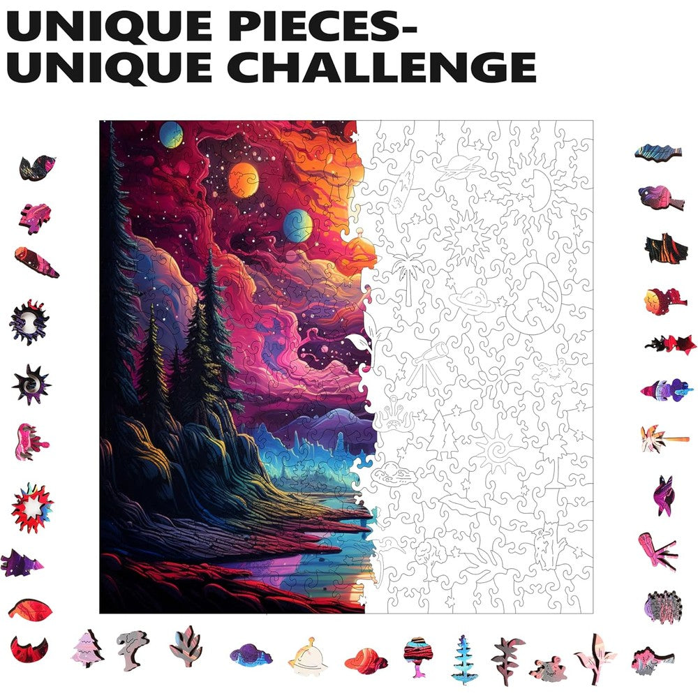 Trippy Puzzles - 300 Pce Wood Jigsaw Cosmic Canvas