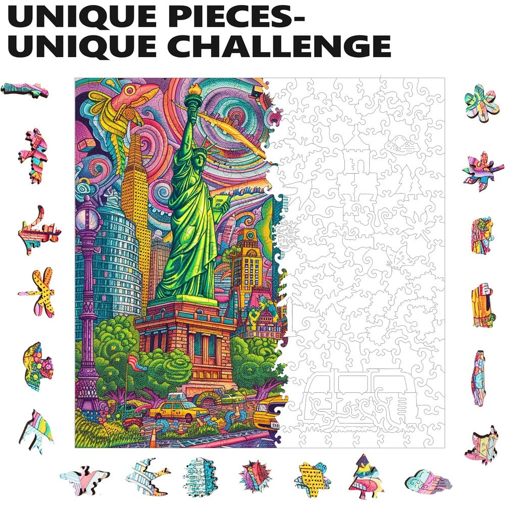 Trippy Puzzles - 300 Pce Wood Jigsaw Mystical Manhattan