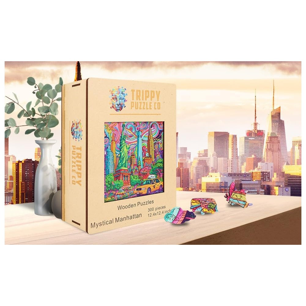 Trippy Puzzles - 300 Pce Wood Jigsaw Mystical Manhattan